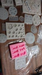 Partij Fondant Mallen - Bloemen, Vlinders & Dieren, Hobby en Vrije tijd, Taarten en Cupcakes maken, Ophalen of Verzenden, Gebruikt