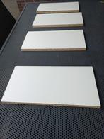 4 witte planken 20 cm x 40 cm, samen voor 5,-, Ophalen, Minder dan 25 mm, Nieuw, Plank