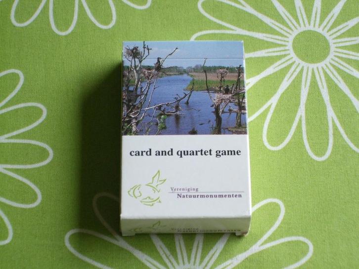Kaart en kwartetspel - Vereniging natuurmonumenten, Verzamelen, Speelkaarten, Jokers en Kwartetten, Zo goed als nieuw, Kwartet(ten)