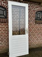 Hardhouten achterdeur 78x201,5cm. driepuntssluiting, Ophalen, Minder dan 80 cm, 200 tot 215 cm, Glas