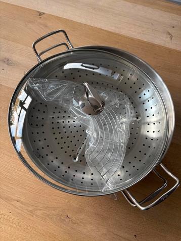 Fissler Nanjing RVS Wokpan met stoominzet beschikbaar voor biedingen