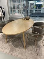 Ovale tafel en 4 stoelen, Overige materialen, 100 tot 150 cm, 150 tot 200 cm, Zo goed als nieuw
