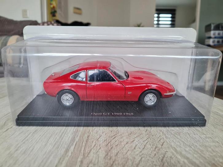 Opel GT 1900 1968 rood 1:24 ( Hachette/Atlas ), Hobby en Vrije tijd, Modelauto's | 1:24, Nieuw, Auto, Overige merken, Ophalen of Verzenden