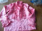 carnavals kleding roze bloes met roezels maat 128 Elvis look, Ophalen of Verzenden, Zo goed als nieuw, 122 t/m 128, Jongen of Meisje
