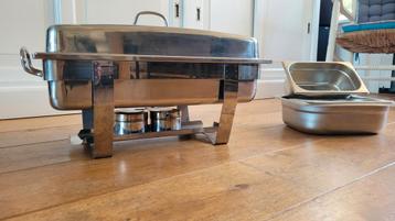 RVS Chafing Dish met Branders en Inzetbakken beschikbaar voor biedingen