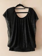 Zwart glimmend shirt, Maat 38/40 (M), Zwart, Ophalen of Verzenden, Zo goed als nieuw