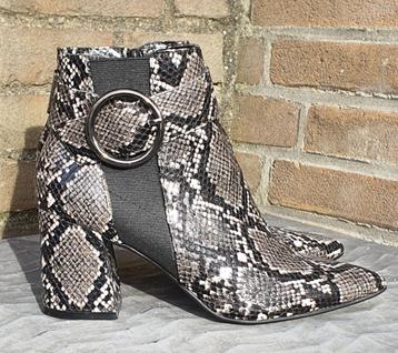 Dorothy Perkins Zwart/Wit Slangenprint Hakken Maat 38 beschikbaar voor biedingen