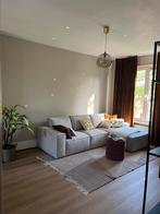 Dungeweven Vloerkleed met Beige Vlakken, Ophalen of Verzenden, Zo goed als nieuw