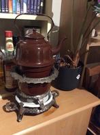 georg haller ottensen hamburg petroleumstel bruin + theepot, Antiek en Kunst, Antiek | Emaille, Ophalen of Verzenden