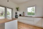 greeploze mat witte keuken met eiland en inductie, Huis en Inrichting, Ophalen, Wit, Hoekkeuken, Zo goed als nieuw