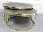 salontafel set 2 model Blackbone gold van Richmond Interiors, Ophalen, Richmond Interiors, 50 tot 100 cm, Richmond Interiors