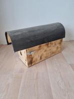 Brievenbus - hout - dakleer - Amerika - Loods66B, Tuin en Terras, Brievenbussen, Ophalen, Nieuw, Hout, Staande brievenbus
