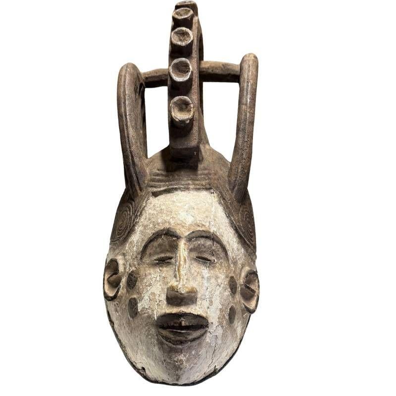 Agbogho Mmuo masker van de Igbo uit Nigeria, Ophalen of Verzenden, Gebruikt