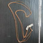 Quoins edelstaal/rosé 80cm lange ketting nieuw, Sieraden, Tassen en Uiterlijk, Kettingen, Ophalen of Verzenden, Nieuw, Roze, Overige materialen