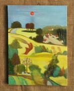 Schilderij olieverf op doek - Landschap 29, Minder dan 50 cm, Oorspronkelijke maker, Ophalen of Verzenden, Zo goed als nieuw