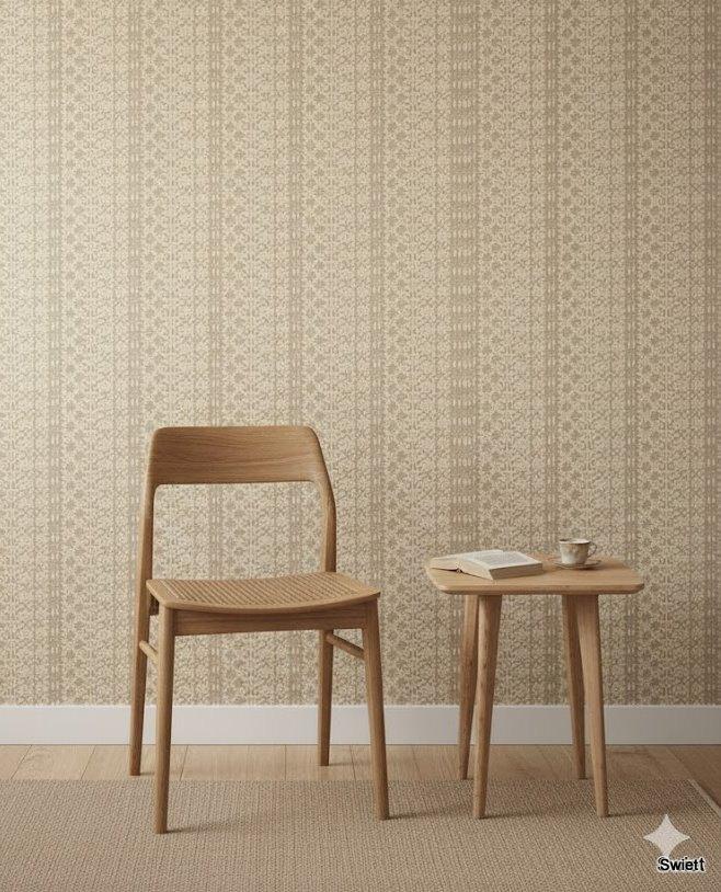 6838 rustig vintage behang met banen en vierkantjes swiet, Huis en Inrichting, Stoffering | Behang, Ophalen of Verzenden, 75 m² of meer