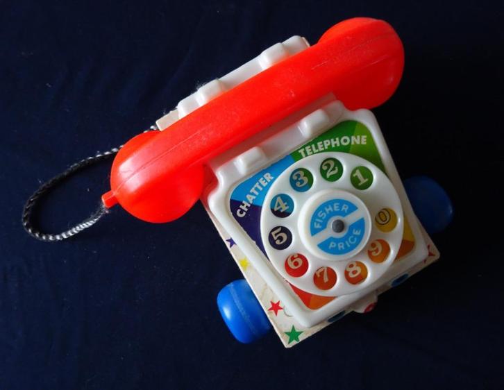 Fisher-Price telefoon, Kinderen en Baby's, Speelgoed | Fisher-Price, Gebruikt, Duw- of Trekspeelgoed, Met geluid, Ophalen