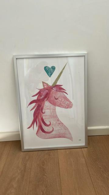 Lijst met poster unicorn beschikbaar voor biedingen
