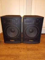 Ibiza XTK10 MKII speaker 300W en Qtx Sound Q600 versterker, Zo goed als nieuw, 120 watt of meer, Front, Rear of Stereo speakers