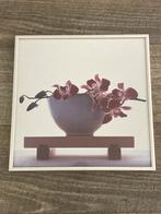 Afbeelding bloemen in schaal (aluminium frame): 31 x 31 cm, Huis en Inrichting, Woonaccessoires | Lijsten, Minder dan 50 cm, Metaal of Aluminium