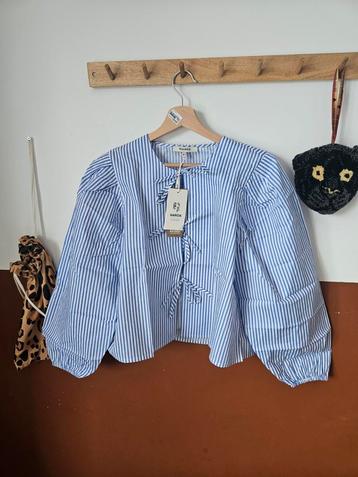 Garcia blouse gestreept wit blauw strikjes maat m nieuw beschikbaar voor biedingen