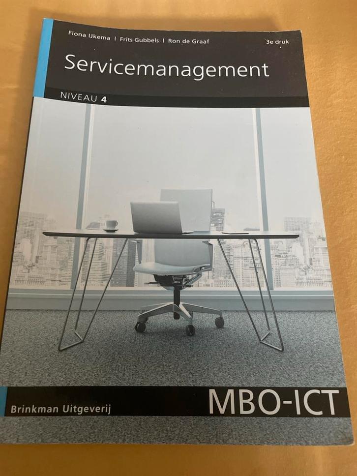 Servicemanagement MBO-ICT Niveau 4, Boeken, Schoolboeken, Zo goed als nieuw, Informatica en Computer, Overige niveaus, Ophalen of Verzenden
