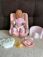 Baby born plas pop met accesoires en draag rugzak, Ophalen of Verzenden, Zo goed als nieuw, Babypop