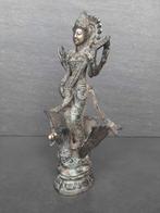 bronzen beeldje van de godin Saraswati/India, Verzamelen, Beelden en Beeldjes, Nieuw, Ophalen of Verzenden