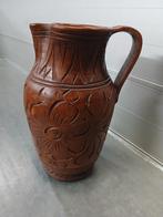 Grote bruine vintage vaas/kruik/vloervaas, Huis en Inrichting, Ophalen, Steen, Gebruikt, Overige kleuren