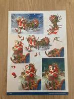 3D knipvel kerst kerstman rendier, Hobby en Vrije tijd, Ophalen of Verzenden, Nieuw, Kerst, Knipvel