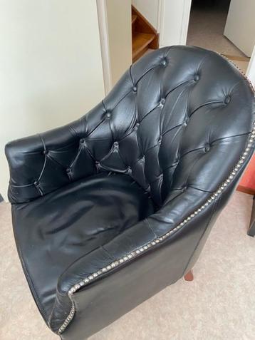 Klassieke Comvertabele lederen Fauteuil beschikbaar voor biedingen