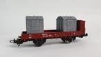 Lima 660513 H0 platte wagon met 2 containers. S29, Hobby en Vrije tijd, Modeltreinen | H0, Tweedehands verkoop, Tweedehands verkoop