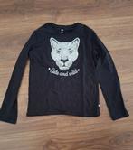T-shirt met lange mouwen glitter embleem zwart Maat 146 152, Ophalen of Verzenden, Zo goed als nieuw, Meisje, Shirt of Longsleeve