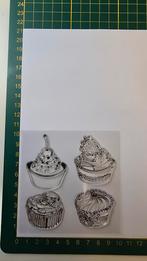 Stempelset cupcakes, Hobby en Vrije tijd, Stempelen, Ophalen of Verzenden, Zo goed als nieuw, Clearstamp