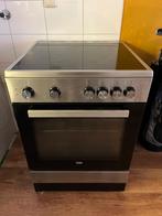 Elektrisch fornuis inclusief oven, Witgoed en Apparatuur, Fornuizen, Ophalen, 4 kookzones, Zo goed als nieuw, 85 tot 90 cm