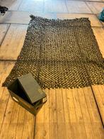 Munitiekist en camouflage net 2x2,5m1, Verzamelen, Militaria | Algemeen, Ophalen, Landmacht, Nederland