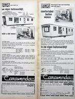 2 vintage advertenties reclames Caravenda caravan 1965, Verzenden, Gebruikt