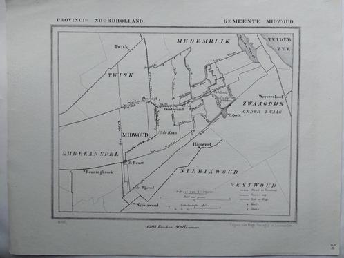 24 / Midwoud Wervershoof Hauwert Oostwoud Twisk J. Kuyper, Antiek en Kunst, Kunst | Litho's en Zeefdrukken, Ophalen of Verzenden