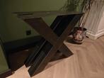 Metalen X-poten voor tafel 12x12cm, Huis en Inrichting, Tafelonderdelen, Tafelpoot, Gebruikt, Ophalen of Verzenden, Metaal