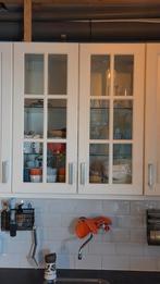 Landelijke vitrine Bovenkast 35 diep, met Raampjes, Ophalen, Minder dan 50 cm, Gebruikt, Minder dan 100 cm