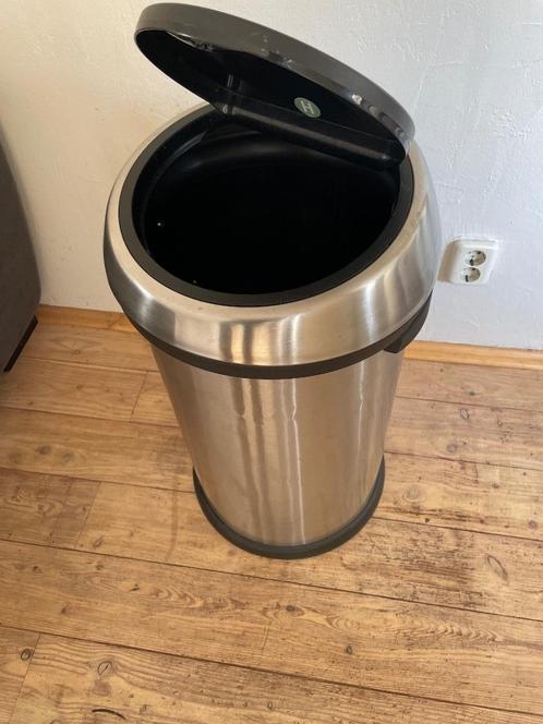 Brabantia Touch Bin Prullenbak - 60 liter - Matt Steel, Huis en Inrichting, Woonaccessoires | Prullenbakken, Gebruikt, Rvs, 50 tot 75 cm