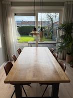 Eetkamerset: Tafel, lamp en stoelen, Huis en Inrichting, Tafels | Eettafels, Ophalen, Gebruikt, 100 tot 150 cm, Eikenhout