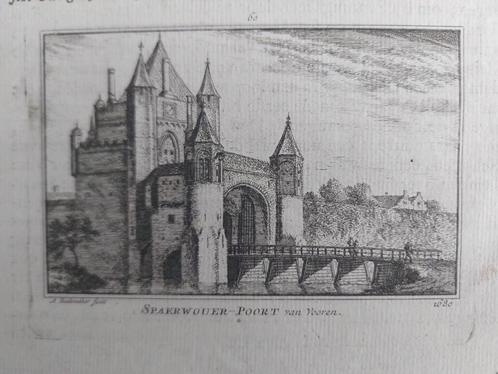 60 / Spaerwouer Poort van vooren te Haarlem, Antiek en Kunst, Kunst | Etsen en Gravures, Ophalen of Verzenden