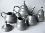5 Delig tinnen thee servies, Antiek en Kunst, Antiek | Tin, Ophalen of Verzenden