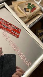Oude reclame spiegel:Van Houten’s KLM Reep Vanille 37x27cm, Ophalen of Verzenden, Zo goed als nieuw, Reclamebord