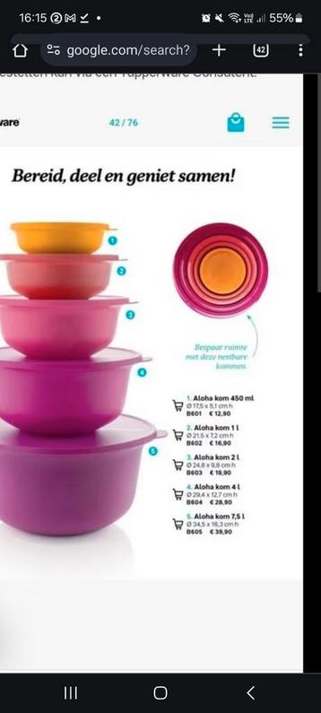 Nieuwe aloha set van tupperware +gratis verzending  beschikbaar voor biedingen