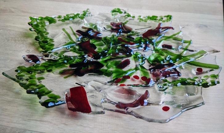 Glazen Schaal Glasfusion., Antiek en Kunst, Antiek | Glas en Kristal, Ophalen