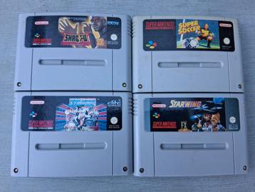 SNES Games - Shaq Fu, Soccer, Wrestling, Starwing beschikbaar voor biedingen