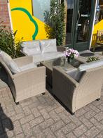 Loungesetje bankje 125cm, Ophalen of Verzenden, Gebruikt, Rond