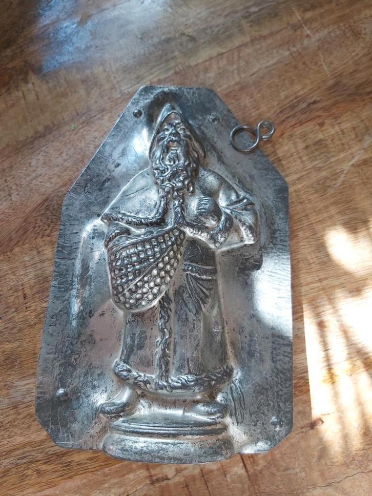 Antieke Chocolade Mal Kerstman Zeldzaam, Antiek en Kunst, Curiosa en Brocante, Ophalen of Verzenden